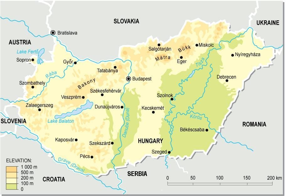 De Hongaarse bergketens