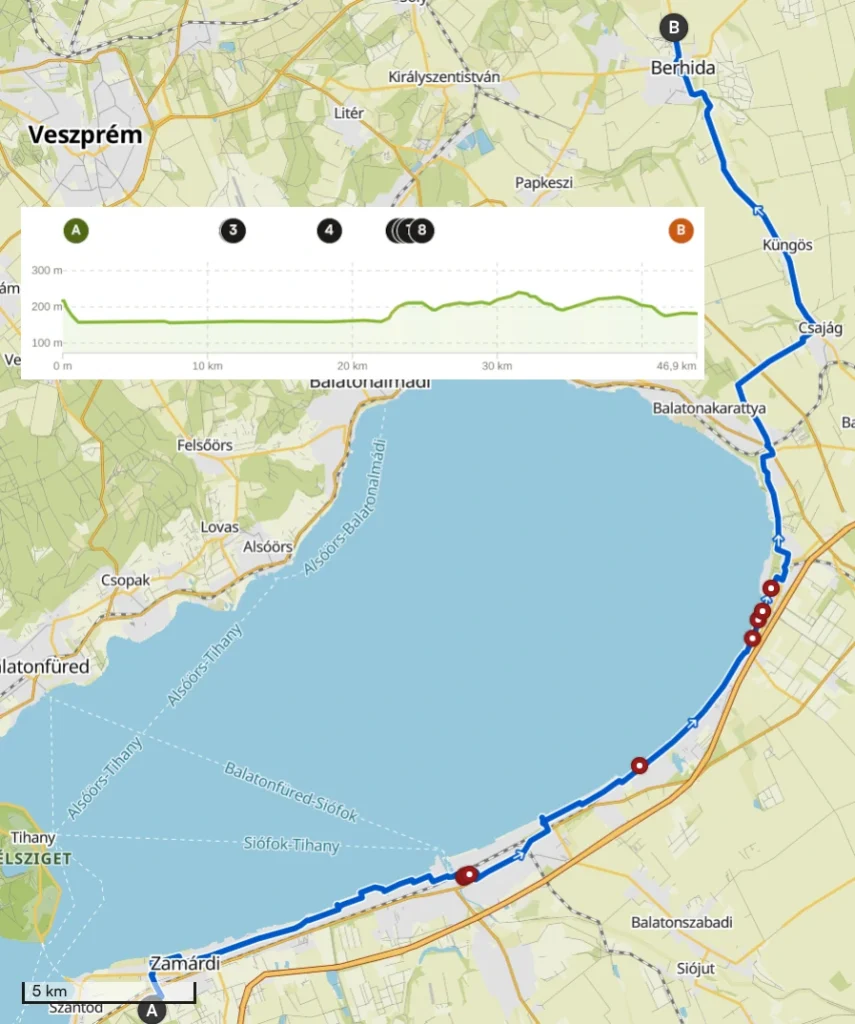 Fietstocht rond het oostelijk Balaton
